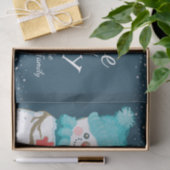 Snowman Kerstmis - Gepersonaliseerde familienaam Tissuepapier (Geschenk)