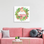 Snowman Kerstmis glimlachen Canvas Afdruk (Insitu (Woonkamer))