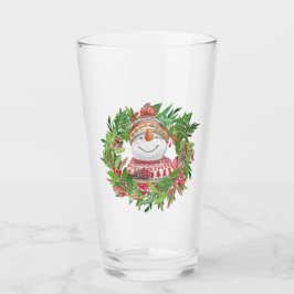 Snowman Kerstmis glimlachen Glas