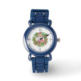 Snowman Kerstmis glimlachen Horloge