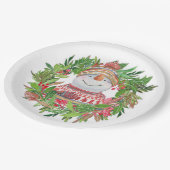 Snowman Kerstmis glimlachen Papieren Bordje (Gekanteld)