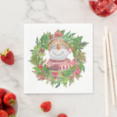 Snowman Kerstmis glimlachen Servet (Insitu)