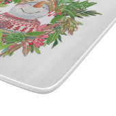 Snowman Kerstmis glimlachen Snijplank (Hoek)