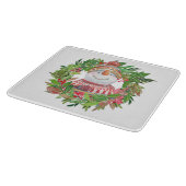 Snowman Kerstmis glimlachen Snijplank (Hoek)