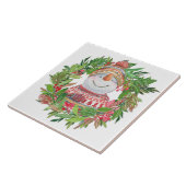 Snowman Kerstmis glimlachen Tegeltje (Zijkant)