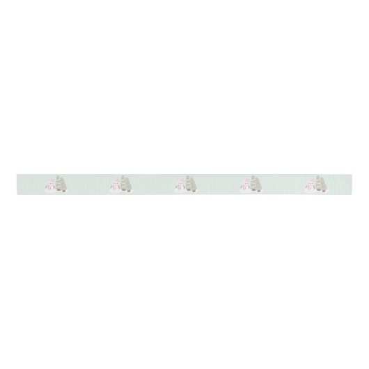 Snowman Kerstmis Grosgrain Lint (Voorkant)