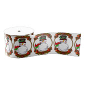 Snowman Kerstmis Grosgrain Lint (Spoel)