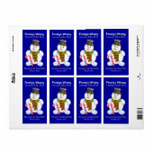 Snowman Kerstmis Home Brewed Wine Labels (Full Sheet)