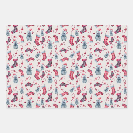  Snowman Kerstmis Inpakpapier Vel (Voorkant 2)