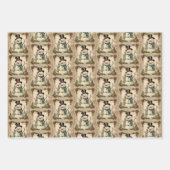 Snowman Kerstmis Inpakpapier Vel (Voorkant 2)