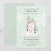 Snowman Kerstmis Kaart (Voorkant / Achterkant)