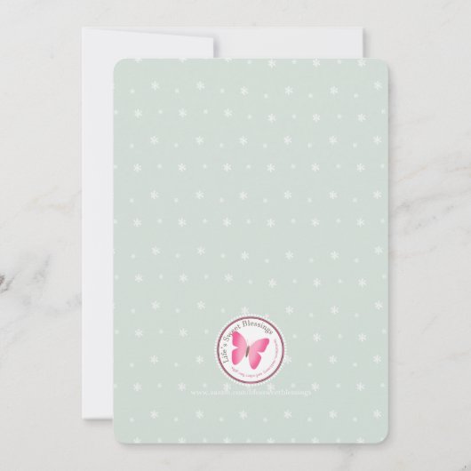 Snowman Kerstmis Kaart (Achterkant)