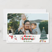 Snowman Kerstmis Kaart feestdag (Voorkant)