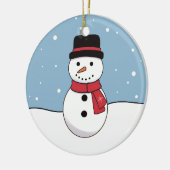 Snowman Kerstmis Keramisch Ornament (Links)
