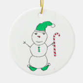 Snowman Kerstmis Keramisch Ornament (Voorkant)
