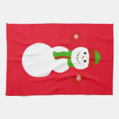 Snowman Kerstmis Kitchen Towel Theedoek (Horizontaal)