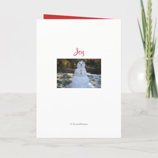 Snowman Kerstmis kleinson Kaart (Achterkant)