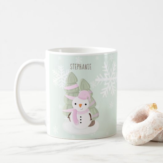 Snowman Kerstmis Koffiemok (Met donut)