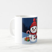 Snowman Kerstmis Koffiemok (Voorkant links)