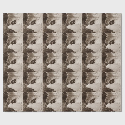 snowman - kerstmis kus cadeaupapier (Vlak)