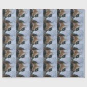 snowman - kerstmis kus cadeaupapier (Vlak)