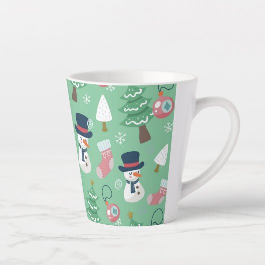 Snowman Kerstmis latte Mok (Rechts)