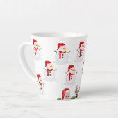 Snowman Kerstmis Latte Mok (Linkerhoek)