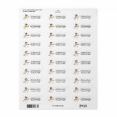 Snowman Kerstmis mailing labels (Full Sheet)