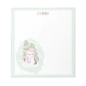 Snowman Kerstmis Notitieblok (Voorkant)