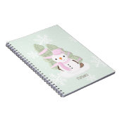 Snowman Kerstmis Notitieboek (Rechterzijde)