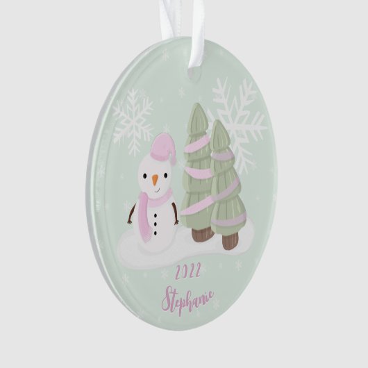 Snowman Kerstmis Ornament (voorkant)
