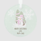 Snowman Kerstmis Ornament (achterkant)