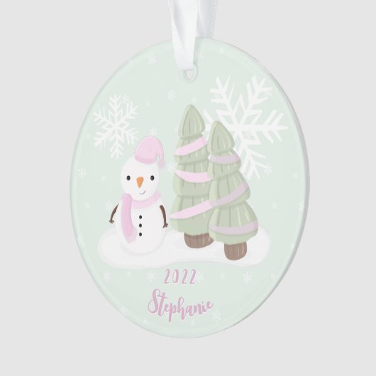 Snowman Kerstmis Ornament (voorkant)