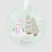 Snowman Kerstmis Ornament (voorkant)
