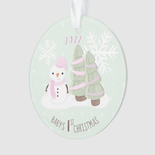 Snowman Kerstmis Ornament (voorkant)