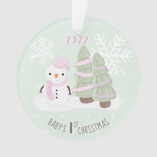 Snowman Kerstmis Ornament (voorkant)