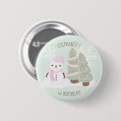 Snowman Kerstmis Ronde Button 5,7 Cm (Voorkant /achterkant)