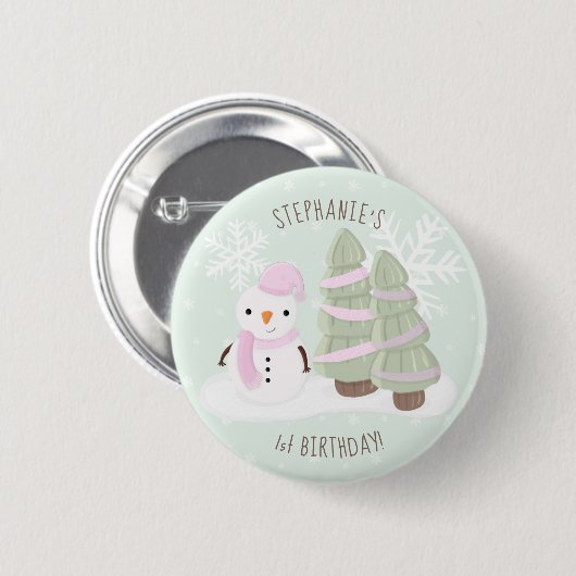Snowman Kerstmis Ronde Button 5,7 Cm (Voorkant /achterkant)