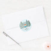 Snowman Kerstmis Ronde Sticker (Envelop)