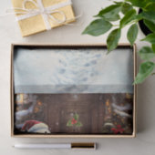 Snowman Kerstmis Scene Tissuepapier (Geschenk)