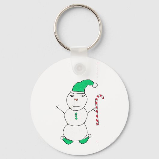 Snowman Kerstmis Sleutelhanger (Voorkant)