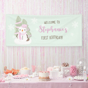 Snowman Kerstmis Spandoek