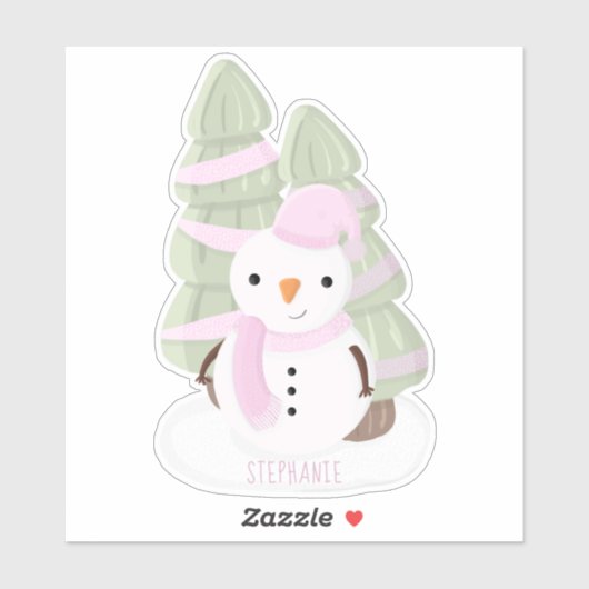 Snowman Kerstmis Sticker (Vel)