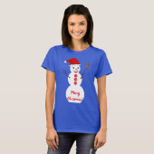 Snowman Kerstmis T-shirt (Voorkant volledig)