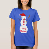 Snowman Kerstmis T-shirt (Voorkant)
