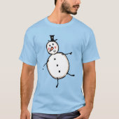 Snowman Kerstmis T-shirt (Voorkant)
