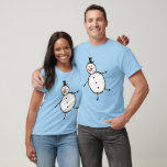 Snowman Kerstmis T-shirt<br><div class="desc">Deze Christmas T - Shirt heeft het sneeuwmanpersonage van de Christmas Crew.</div>