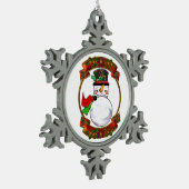 Snowman Kerstmis Tin Sneeuwvlok Ornament (Links)