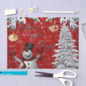 Snowman Kerstmis Weesboom rood wit geloven Tissuepapier (Craft)