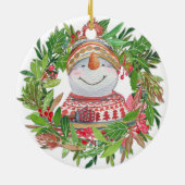 Snowman Kerstmis Wreath Ornament (Achterkant)